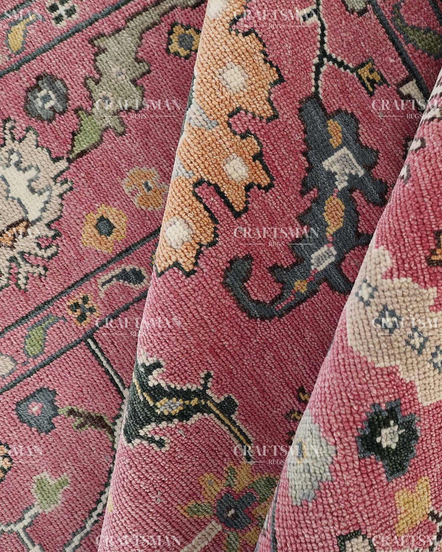 8x10 feet Wool Hand-Knotted Oushak-Inspired Rug | Craftsman Rugs Exclusive