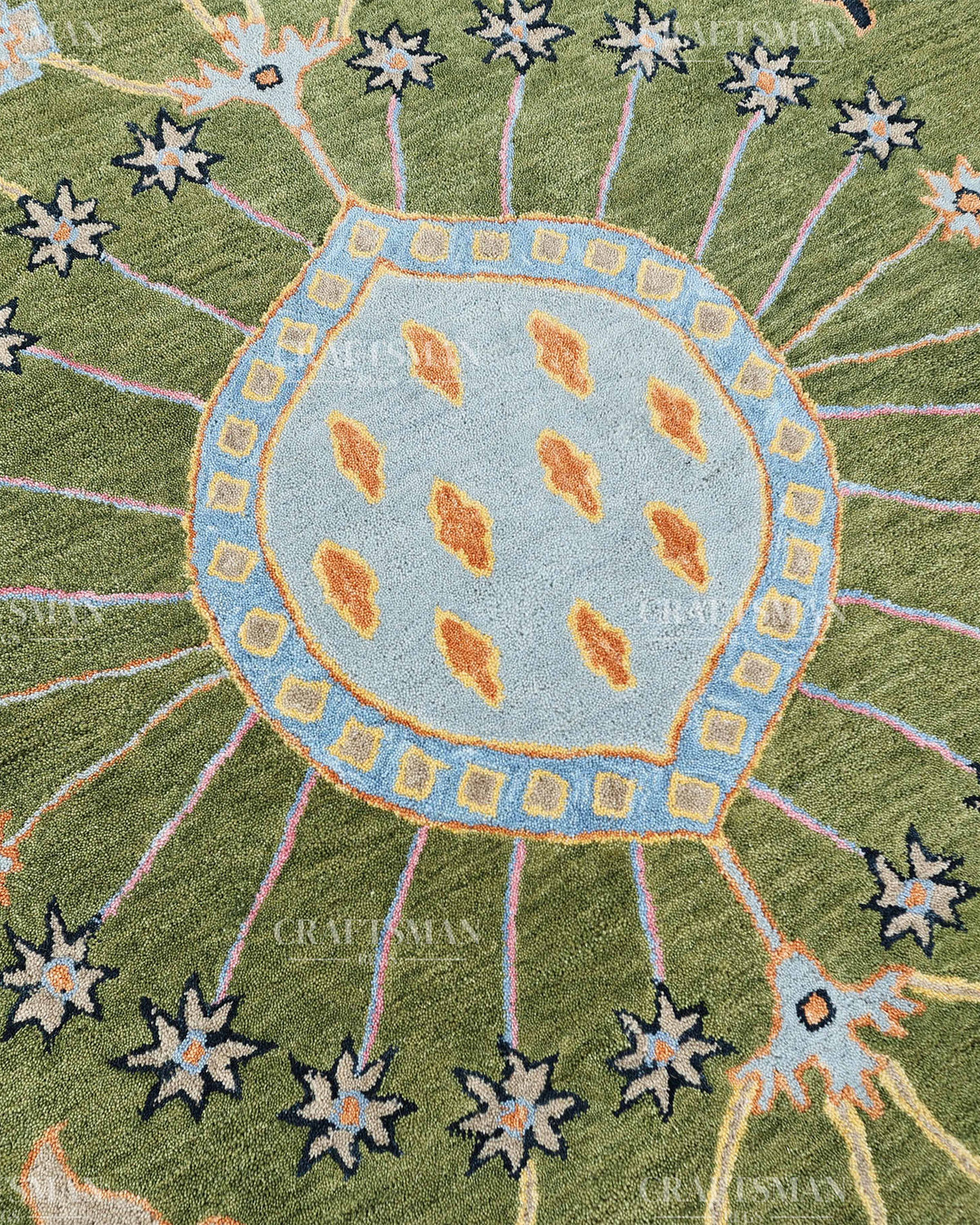 8x10 Feet Wool Hand-Tufted Rug | Vintage Floral Botanical Design | Craftsman Rugs Exclusive (Copy)