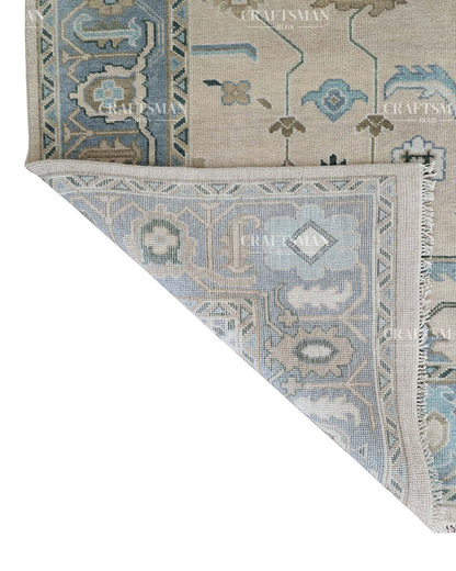 8x10 feet Wool Hand-Knotted Oushak-Inspired Rug | Craftsman Rugs Exclusive