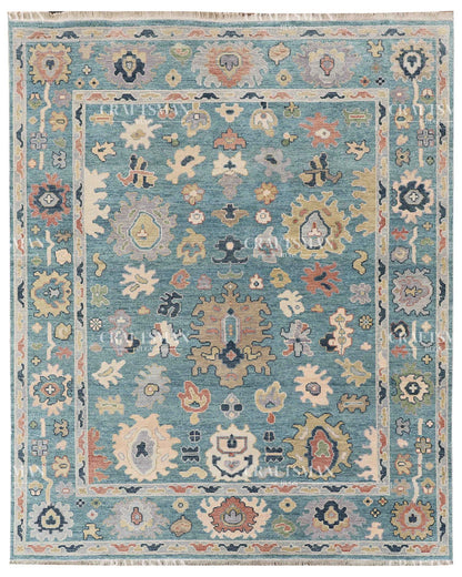 Solrin Wool Hand-Knotted Oushak-Inspired Rug