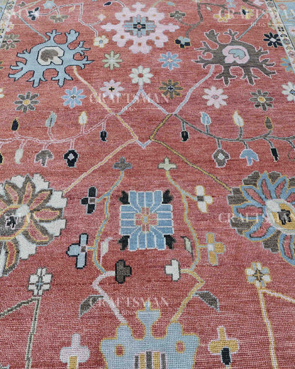 Olvar Wool Hand-Knotted Oushak-Inspired Rug