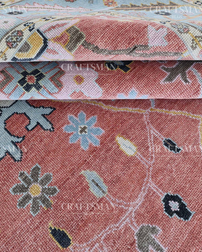 Olvar Wool Hand-Knotted Oushak-Inspired Rug