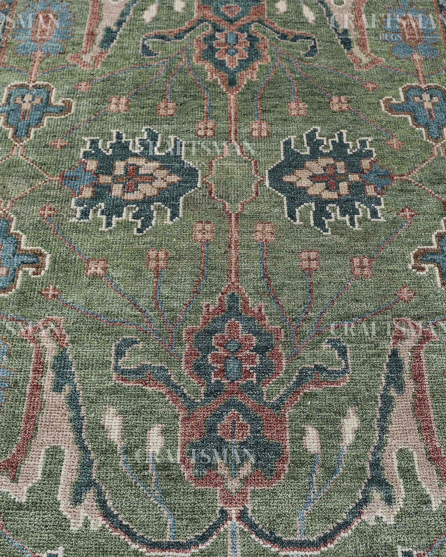Varnis Wool Hand-Knotted Oushak-Inspired Rug