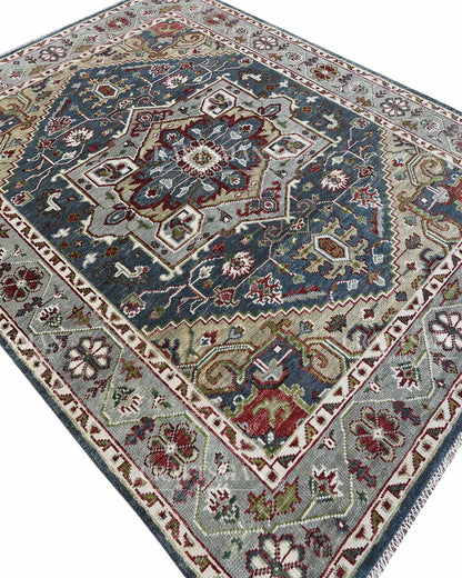 Corvin Wool Hand-Knotted Oushak-Inspired Rug