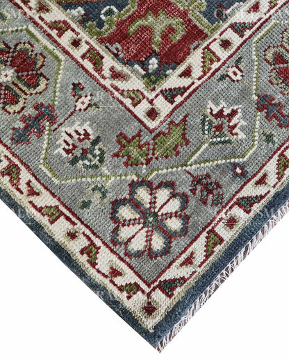 Corvin Wool Hand-Knotted Oushak-Inspired Rug