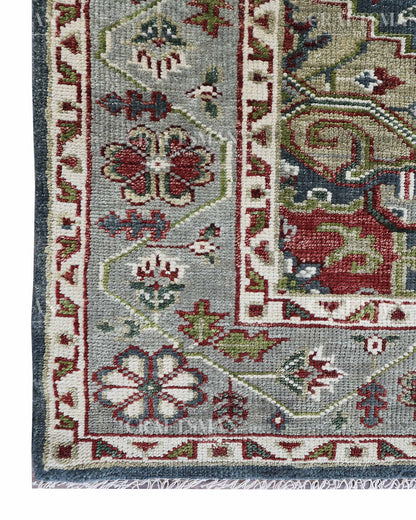 Corvin Wool Hand-Knotted Oushak-Inspired Rug