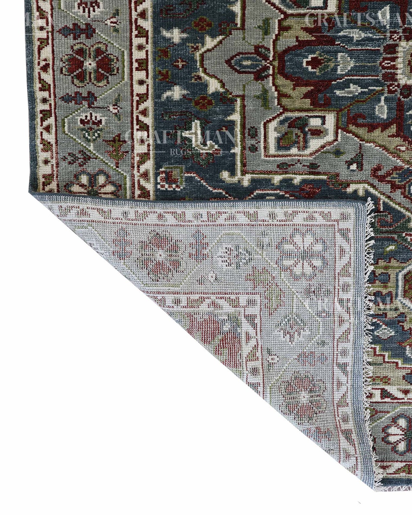 Corvin Wool Hand-Knotted Oushak-Inspired Rug