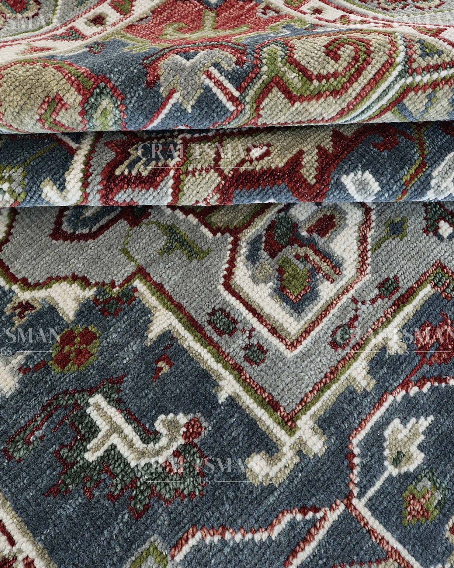 Corvin Wool Hand-Knotted Oushak-Inspired Rug