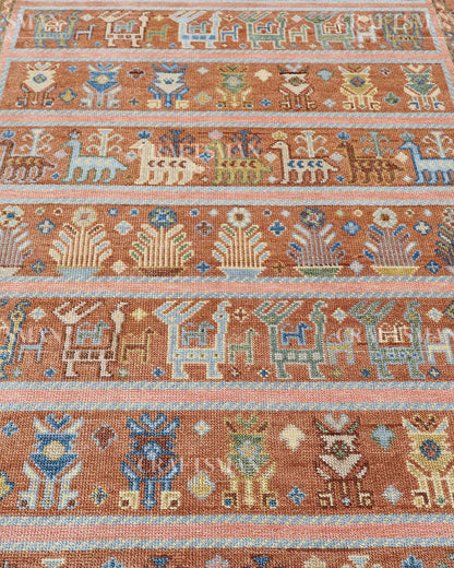 Korrin Wool Hand-Knotted Oushak-Inspired Rug