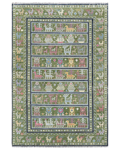 Ilyra Wool Hand-Knotted Oushak-Inspired Rug