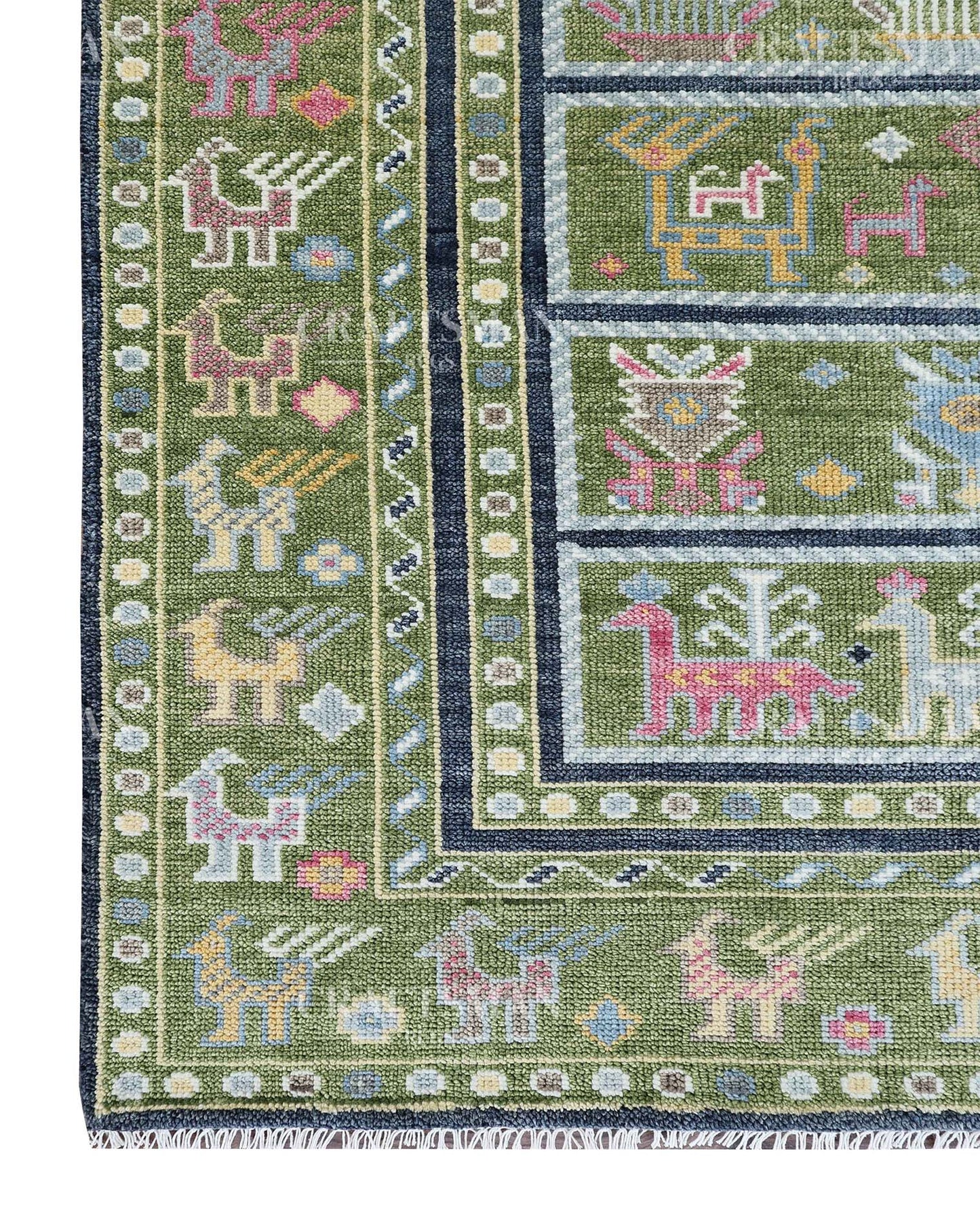 Ilyra Wool Hand-Knotted Oushak-Inspired Rug