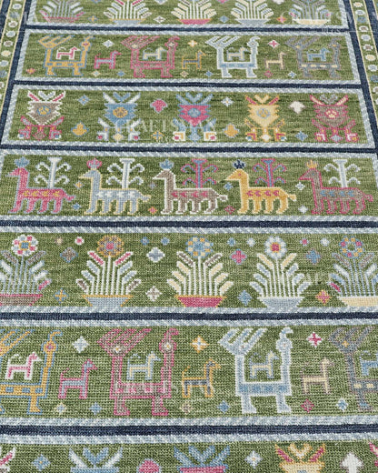 Ilyra Wool Hand-Knotted Oushak-Inspired Rug