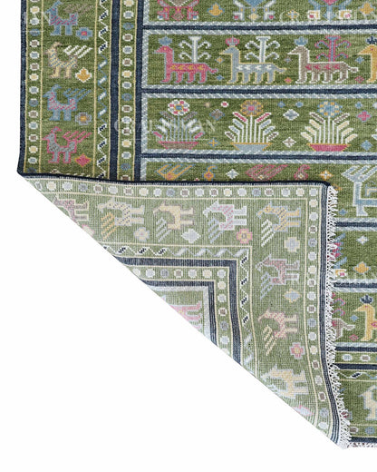 Ilyra Wool Hand-Knotted Oushak-Inspired Rug