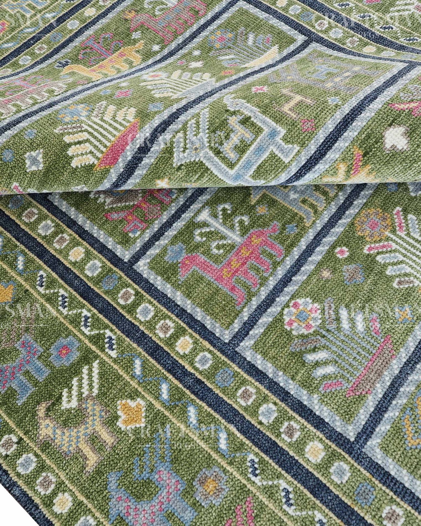 Ilyra Wool Hand-Knotted Oushak-Inspired Rug