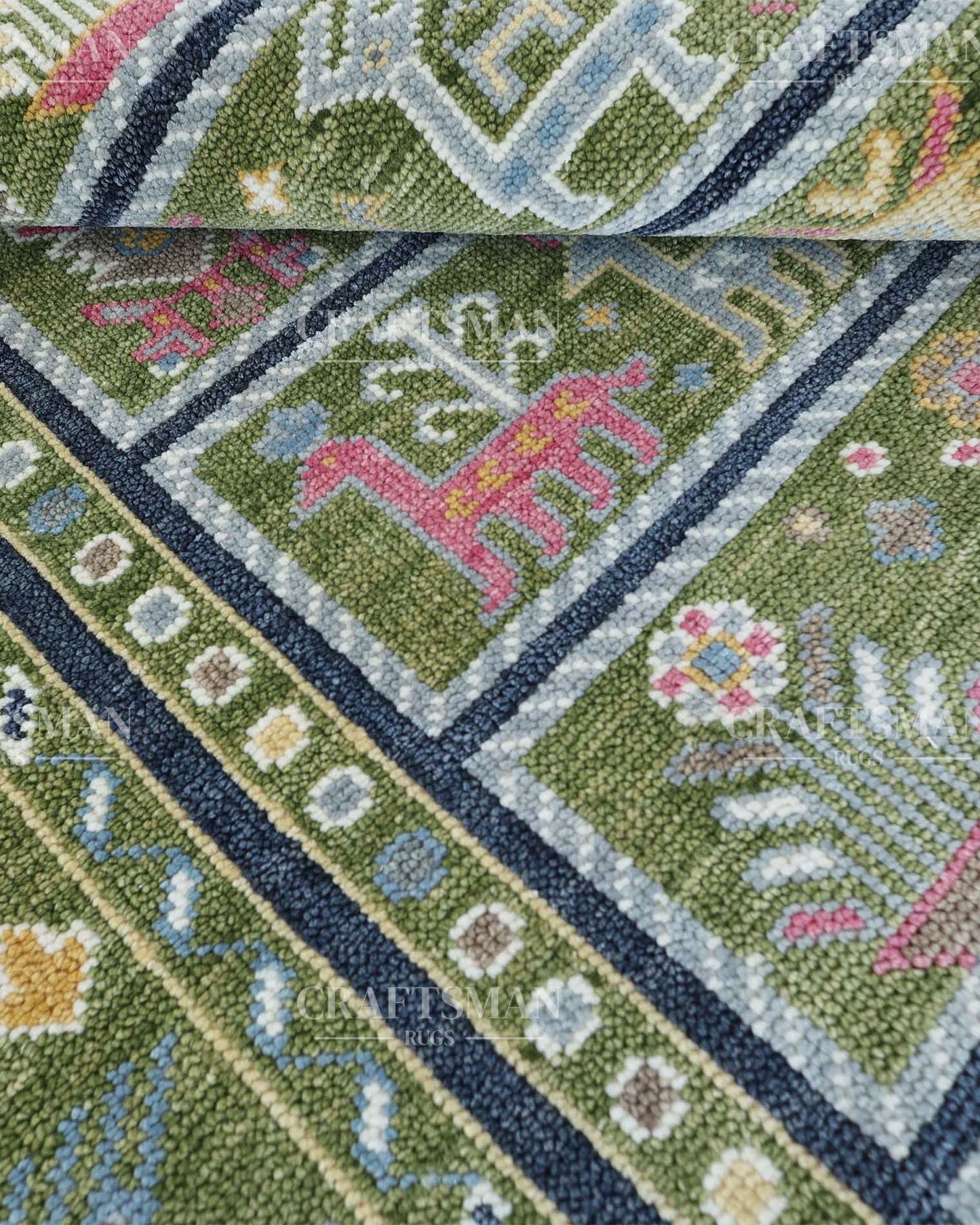 Ilyra Wool Hand-Knotted Oushak-Inspired Rug