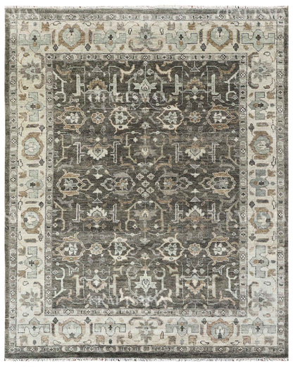 Terin Wool Hand-Knotted Oushak-Inspired Rug
