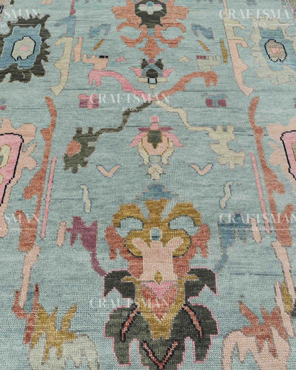 Savrin Wool Hand-Knotted Oushak-Inspired Rug