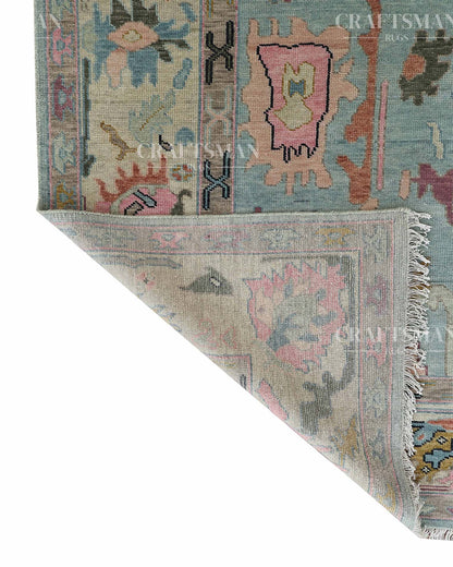 Savrin Wool Hand-Knotted Oushak-Inspired Rug