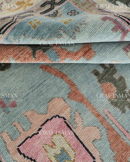 Savrin Wool Hand-Knotted Oushak-Inspired Rug