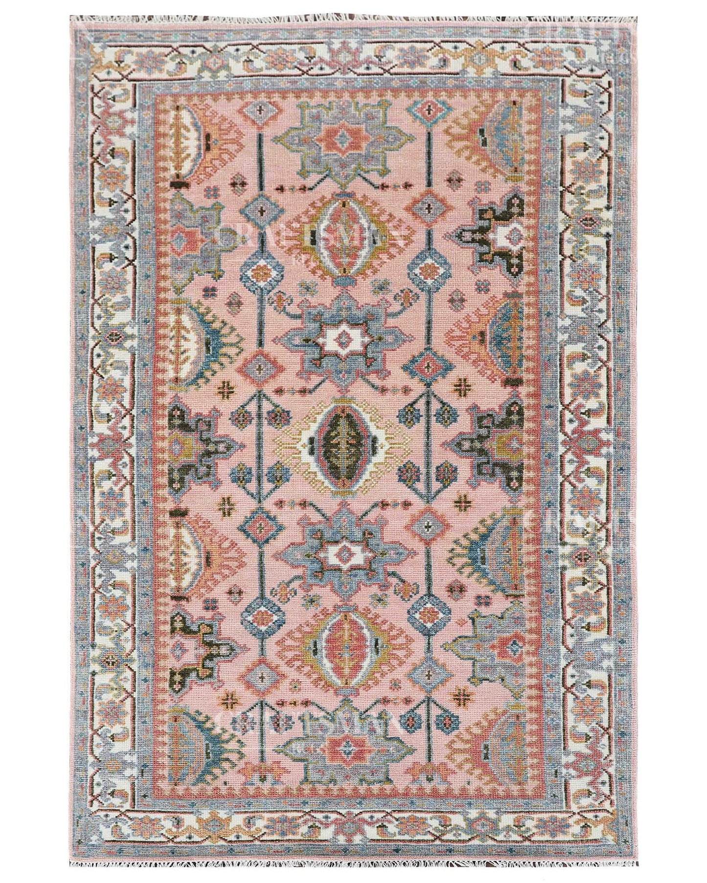 Dovra Wool Hand-Knotted Oushak-Inspired Rug