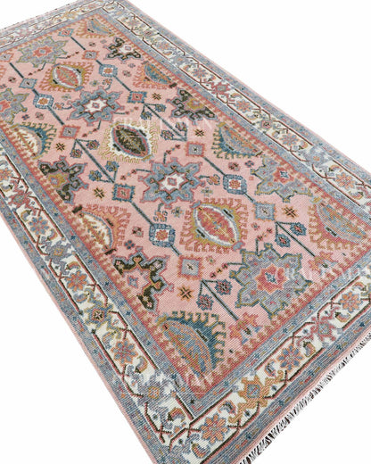 Dovra Wool Hand-Knotted Oushak-Inspired Rug