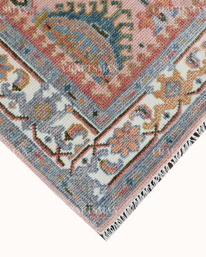 Dovra Wool Hand-Knotted Oushak-Inspired Rug