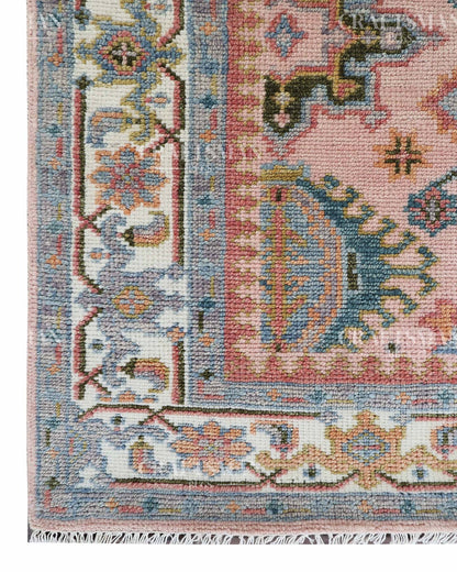 Dovra Wool Hand-Knotted Oushak-Inspired Rug