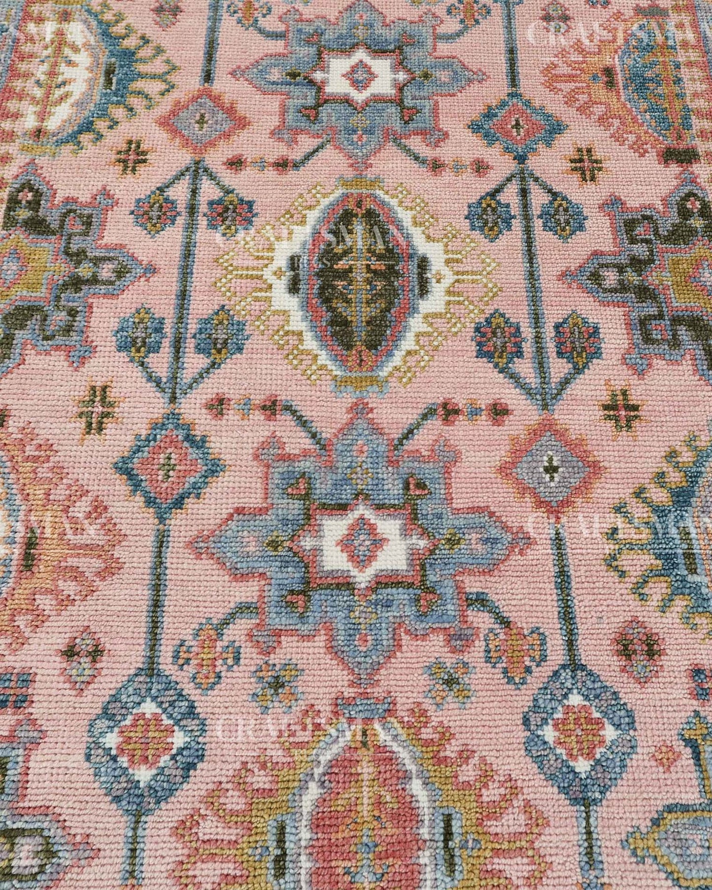 Dovra Wool Hand-Knotted Oushak-Inspired Rug