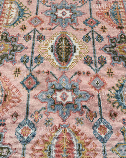 Dovra Wool Hand-Knotted Oushak-Inspired Rug
