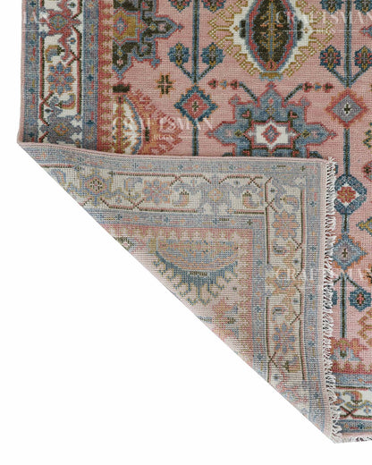 Dovra Wool Hand-Knotted Oushak-Inspired Rug