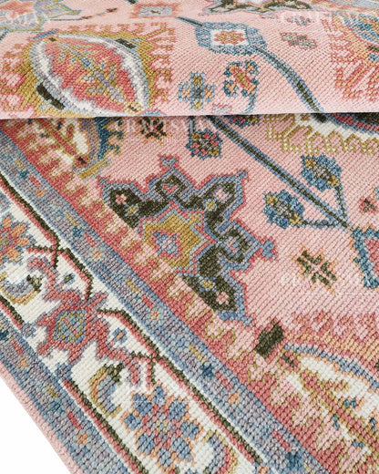 Dovra Wool Hand-Knotted Oushak-Inspired Rug