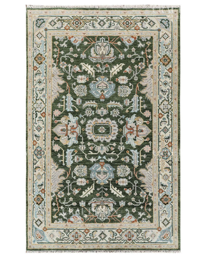 Elris Wool Hand-Knotted Oushak-Inspired Rug