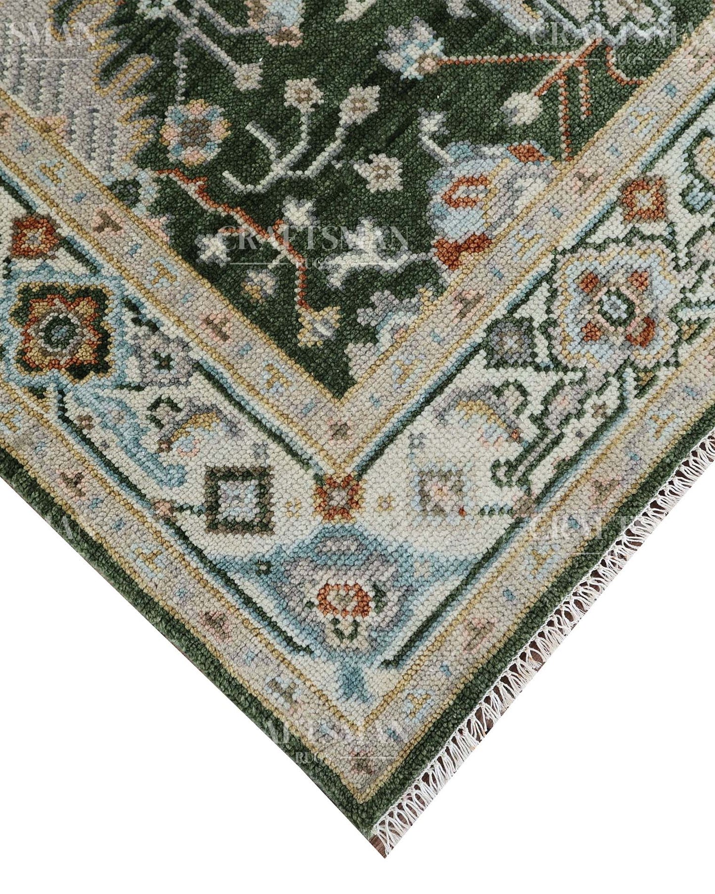 Elris Wool Hand-Knotted Oushak-Inspired Rug