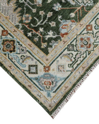 Elris Wool Hand-Knotted Oushak-Inspired Rug