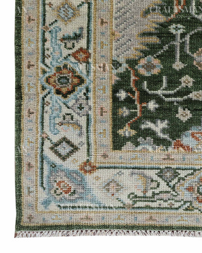 Elris Wool Hand-Knotted Oushak-Inspired Rug