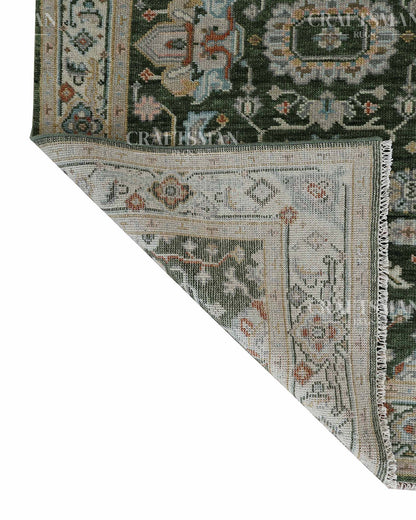 Elris Wool Hand-Knotted Oushak-Inspired Rug