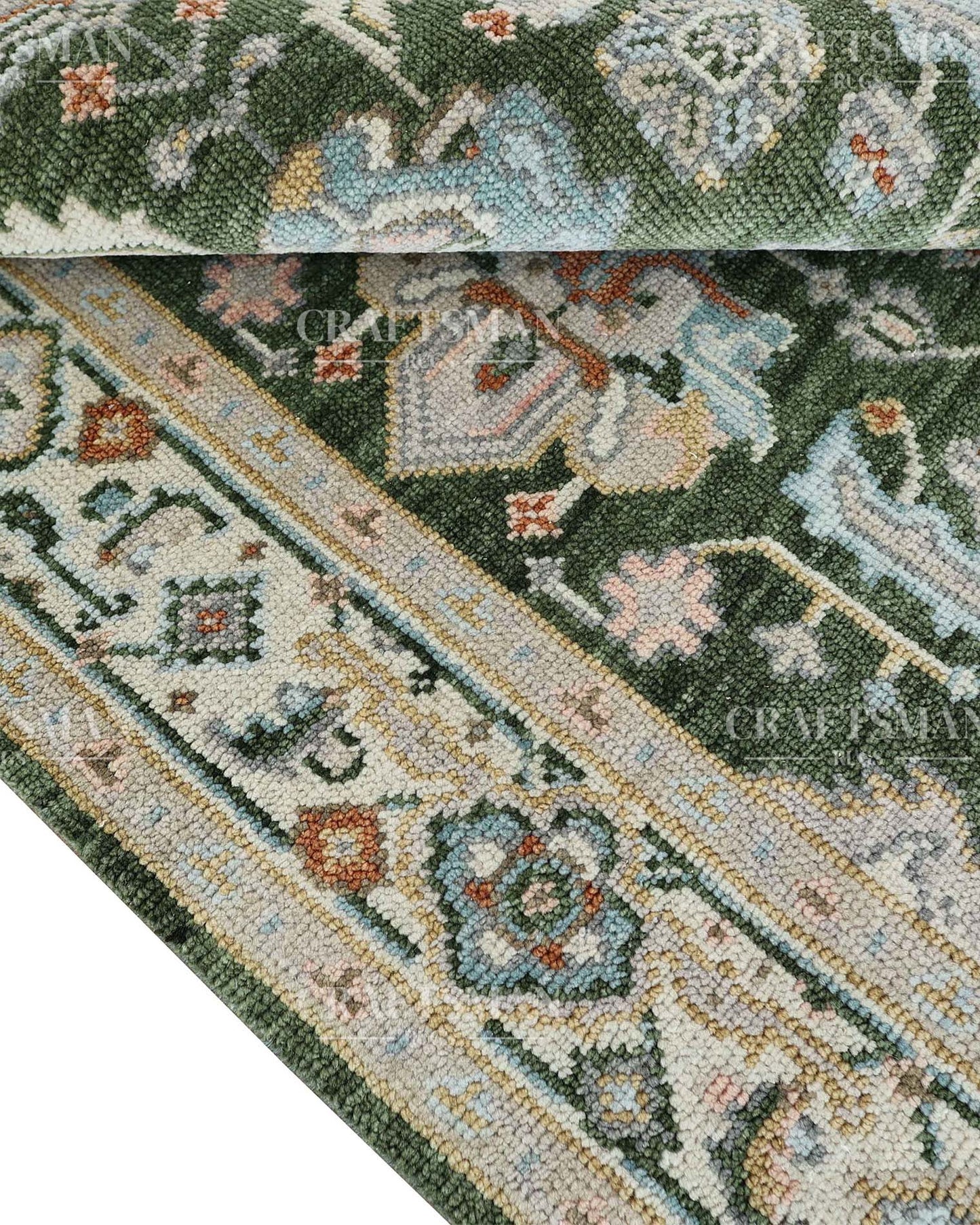 Elris Wool Hand-Knotted Oushak-Inspired Rug