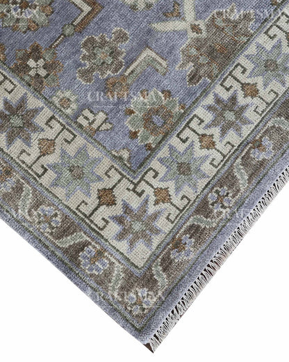 Fenra Wool Hand-Knotted Oushak-Inspired Rug