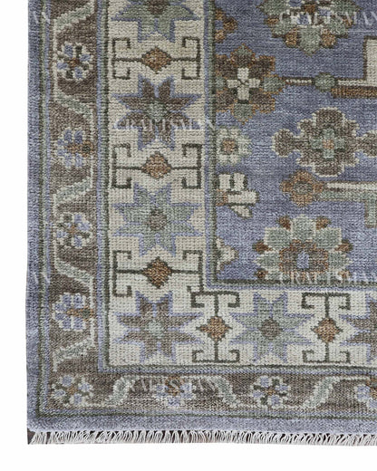 Fenra Wool Hand-Knotted Oushak-Inspired Rug
