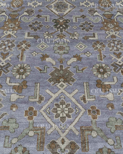 Fenra Wool Hand-Knotted Oushak-Inspired Rug