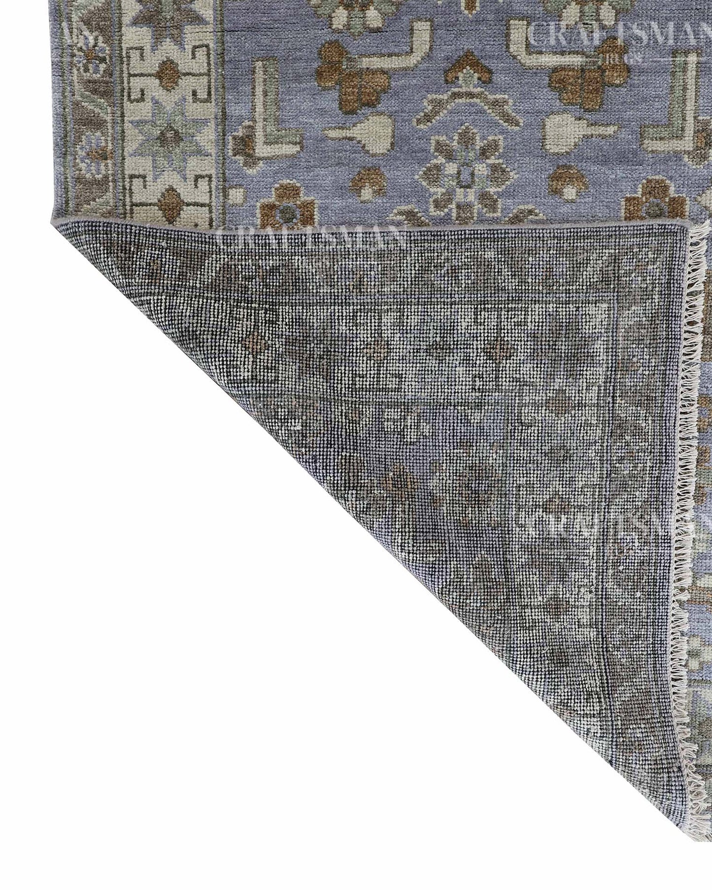 Fenra Wool Hand-Knotted Oushak-Inspired Rug