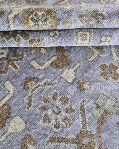 Fenra Wool Hand-Knotted Oushak-Inspired Rug