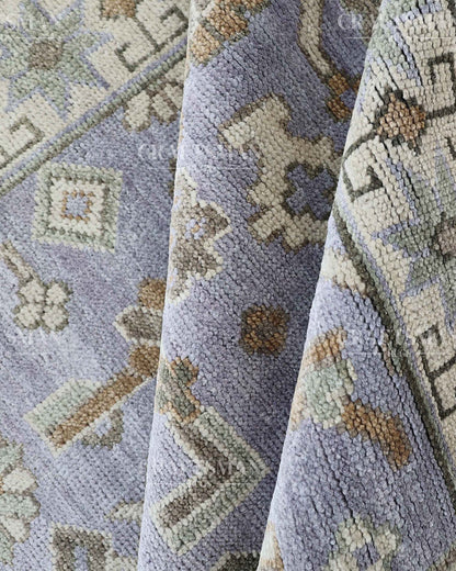 Fenra Wool Hand-Knotted Oushak-Inspired Rug