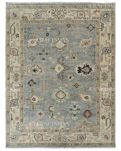 Envar Wool Hand-Knotted Oushak-Inspired Rug
