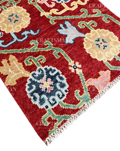 8x10 feet Wool Hand-Knotted Oushak-Inspired Rug | Craftsman Rugs Exclusive