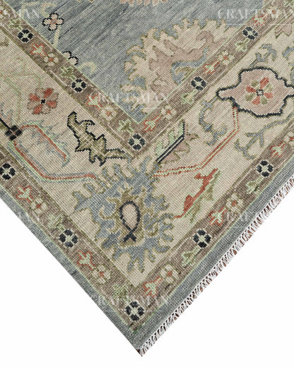 Envar Wool Hand-Knotted Oushak-Inspired Rug