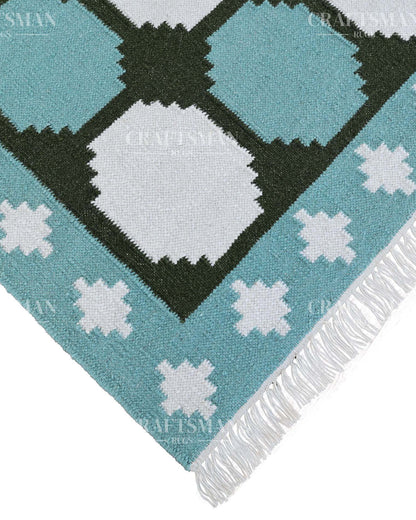 Geonara Wool Dhurrie Hand-Woven Flatweave Rug