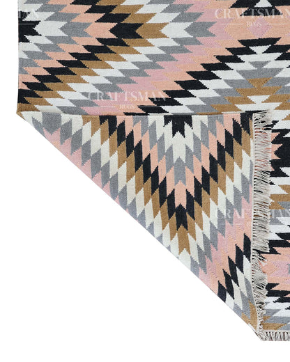 4x6 feet Wool Flatweave Dhurrie (Kelim) Rug | Craftsman Rugs Exclusive