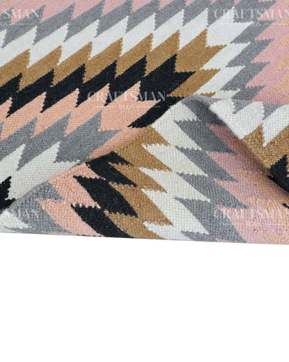 4x6 feet Wool Flatweave Dhurrie (Kelim) Rug | Craftsman Rugs Exclusive
