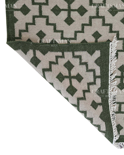 Tigris Wool Dhurrie Hand-Woven Flatweave Rug